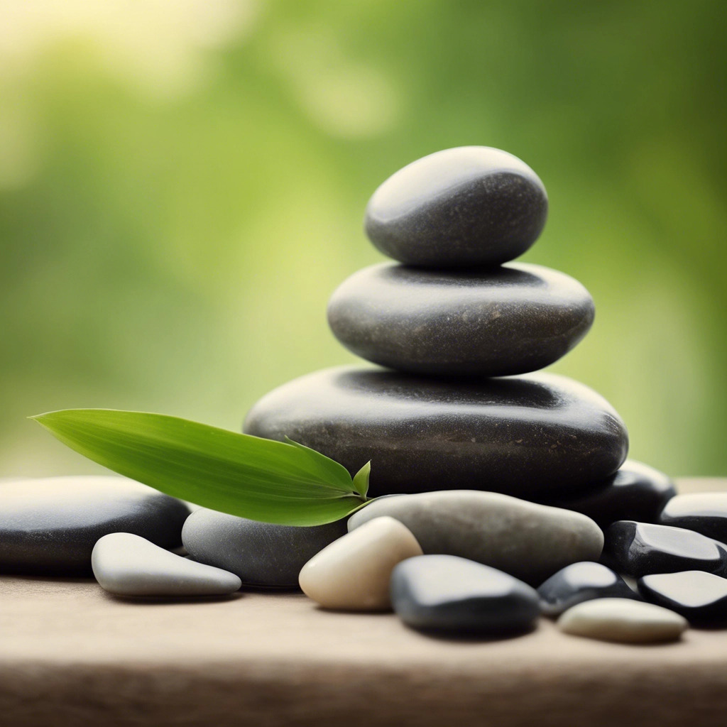 A soothing and calming image for a massage therapy website with stones A soothing and calming image for a massage therapy website with stones